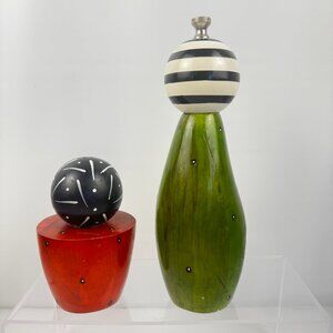 Wooden Salt & Pepper Grinder Designer Robert Wilhelm William Bounds 1999 Handmad